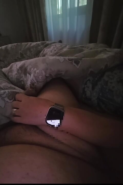 Step mom didn't mind that step son masturbates and helped him to cum