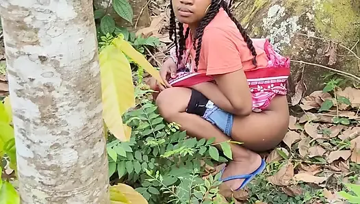 Teen Pee in the Forest