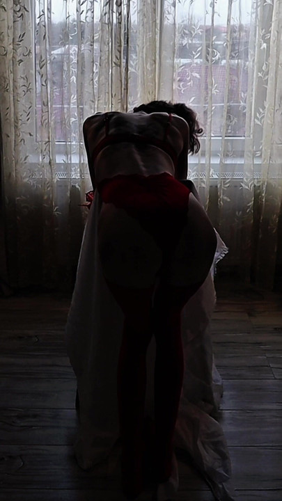Sensual Trans Girl Showing Her Art Dance. Skinny beautiful dominant trans girl