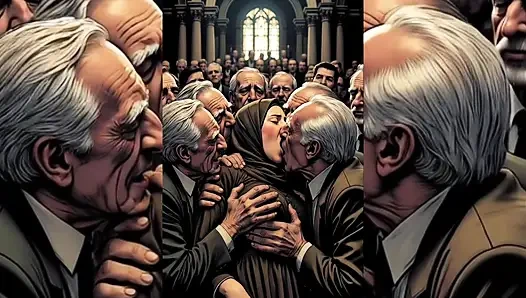 Мусульманские крошки в хиджабе унизили и имеют уродливые толстые грязные старики - сжали, поцелуи, жестко трахнули, часть 2