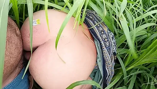 In the millet field, my elder sister-in-law sucked the cock and ass Mari opened the field of millet and killed my sister-in-law's ass