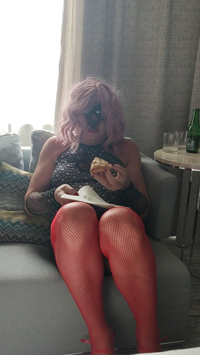 Wife teaches sissy cuckold to eat cum and films it | Clip 1