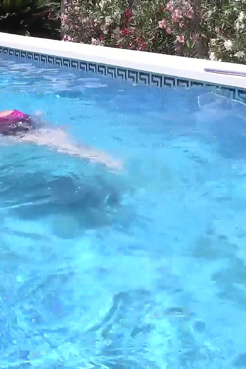 Auntjudys - Busty Redhead MILF Jojo Robinson Goes Skinny Dipping in the Pool