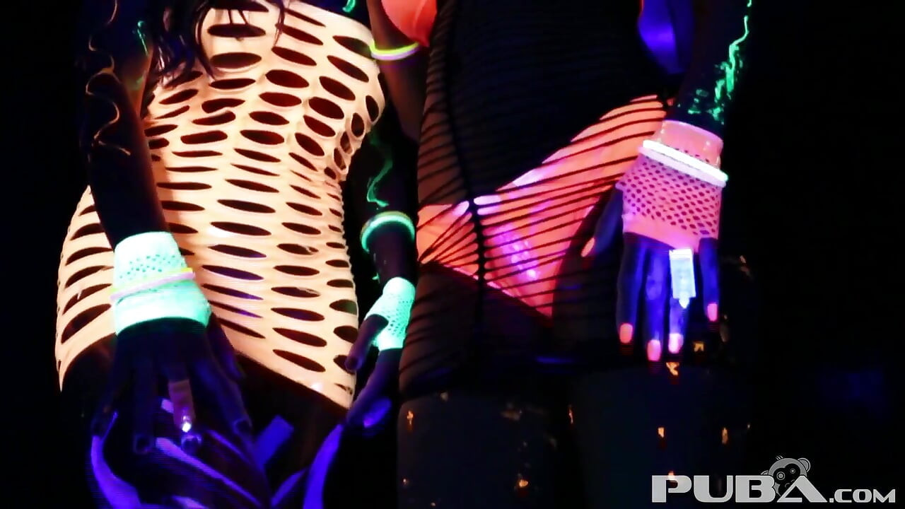Black-light rainy night with Abigal Mac & Ava Addams