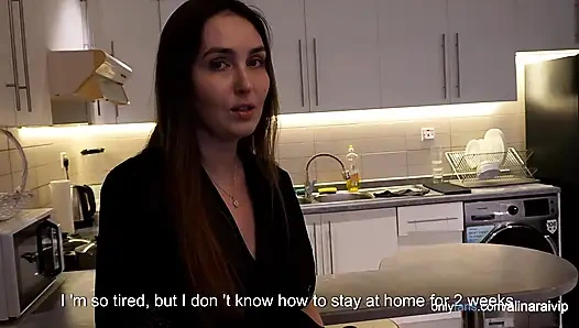 Lonely Stepmom Cooks Dinner For Step-Son Then Begs Him To Fuck Her
