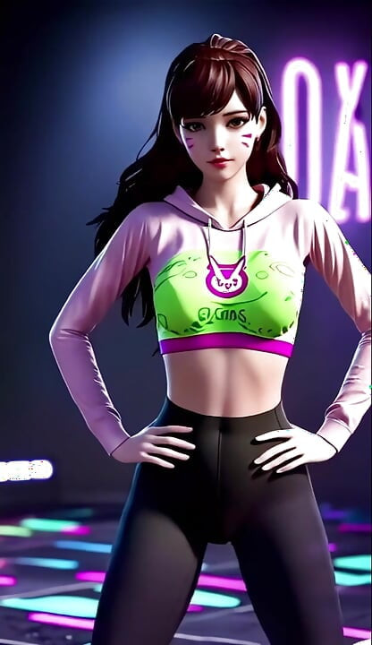 D.Va's Fiery Fire Dance (2NE1 - Fire)  Overwatch 3D Dance Uncensored Hentai Cosplay