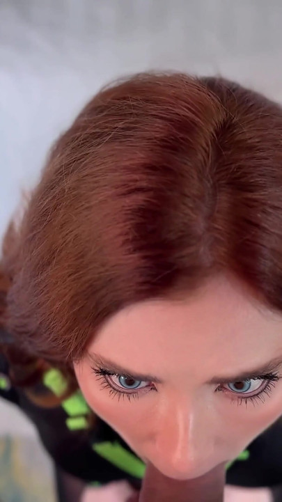 Hot Sex and Deepthroat with Redhead QT Robot till Pussy Creampie | Clip 1