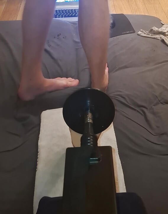 Hot twink doggy hard fuck by sexmachine with enormous dildo