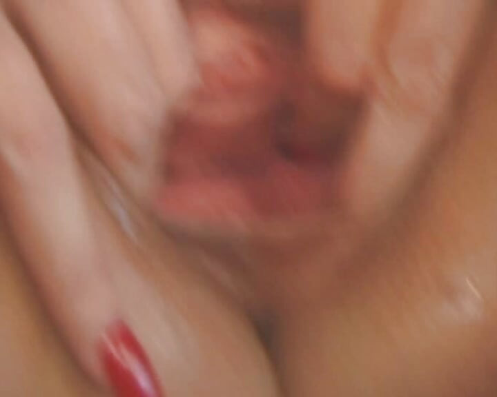 Nasty French blonde slut stuffs her cunt with huge toys