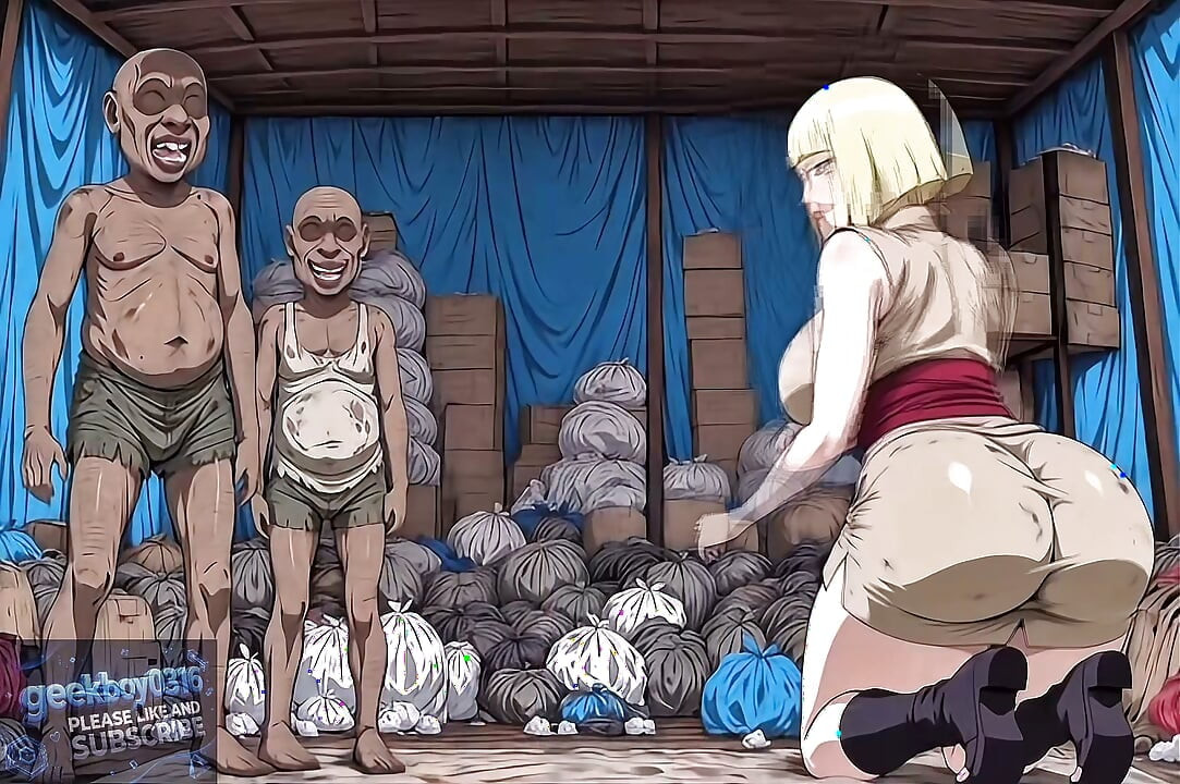 Blonde Ninja Learns a Secret Technique from an Ugly Man (Hentai 3D ai anime)