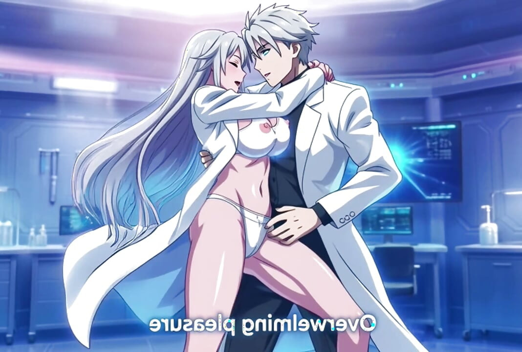 Mad scientist creates perfect futanari clone of himself for sex desire