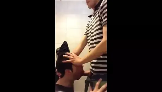 University Bathroom Face Fucking and Cum Swallowing