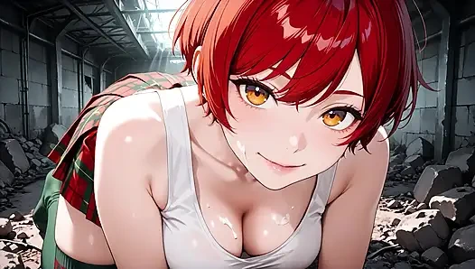 Возбужденная желто-топовая Waifu умоляет о кримпае в рот в отеле, она не может устоять