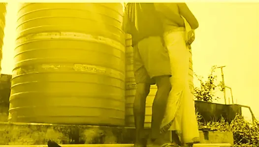 I CATCH MY SHY BHABI IN MY Building on the roof and give her the fuck of pussy on the roof.