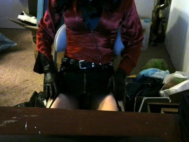 Satin and leather fun