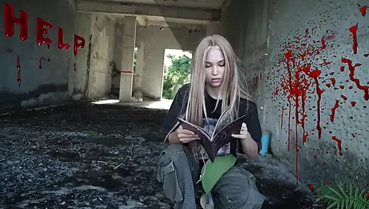 The Girl Found the Book of Evil and Conjured a Flying Dick for Herself