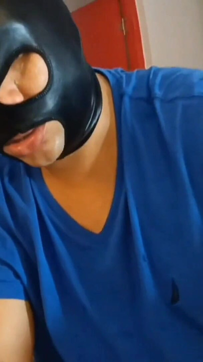 How delicious it is to suck the huge thick and black cock of my neighbor sitting like this and to fill my mouth and face with cum. | Clip 1