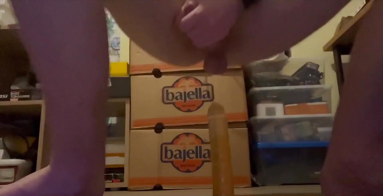 Crazy Anal Dildo Riding- Horny Twink Taking Full 23cm
