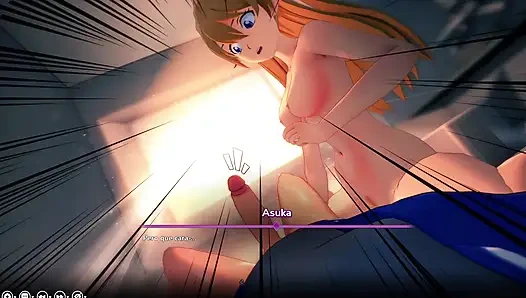 Meine Hentai-Fantasie – Asuka aus Evangelion spielt mit unserem Schwanz
