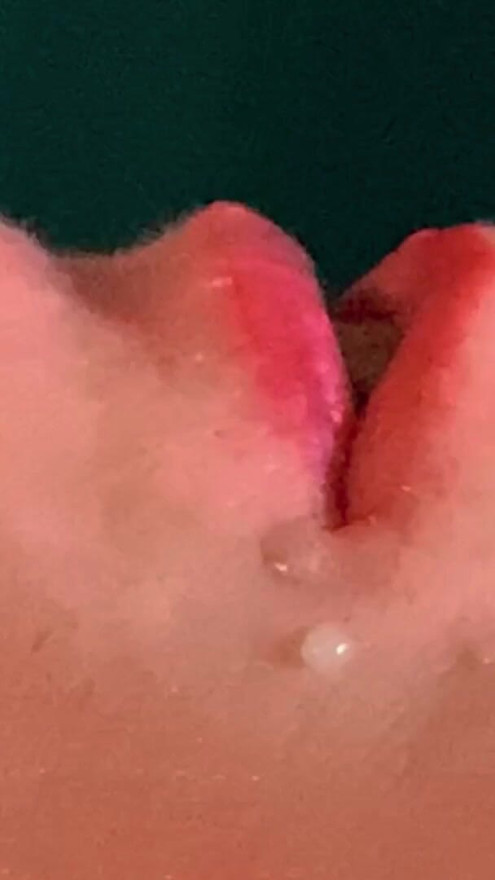FORESKIN: She gags from huge amounts of sperm , going down her throat CLOSEUP | Clip 1