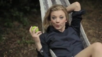 Natalie Dormer laying in a hammock