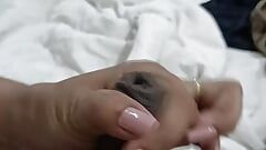 Telugu masturbación con la mano Por mi linda esposa gordita y linda chica de gran culo