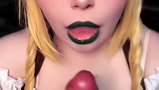 Irish Barmaid Gags on Massive Cock