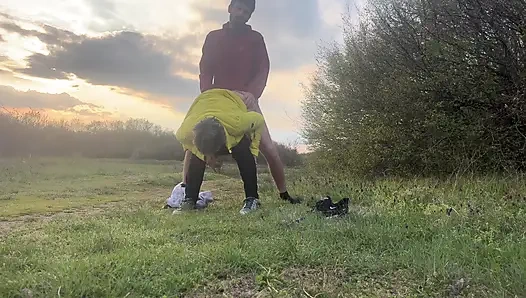 The Anal Granny Outdoors!!!