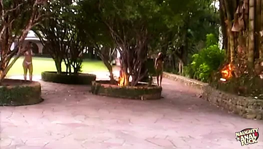 Just when they started eating pussy a cock appears for them to suck and ...