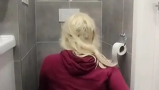 Teen slut licks the toilet at friend's house