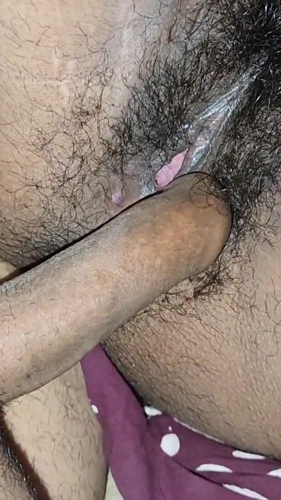Cumshot on my Aunty's Hairy Pussy She wants a dick | Clip 2