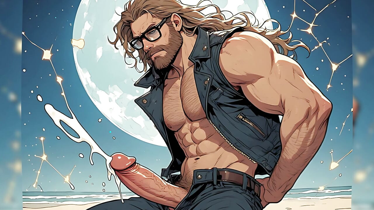 Handsome Hunks Night Beach (ai)
