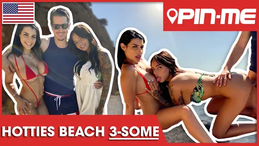 Rosa and Sofia spoil his boner at the beach! PINME