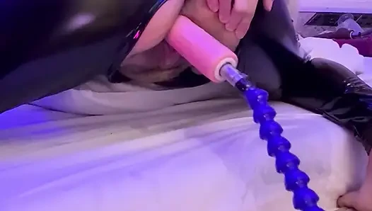 Alice Lima Getting Fucked With Hard Sex Machine On All Fours