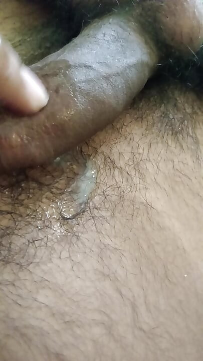 cumming on body and playing with dick