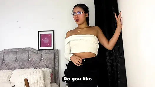 Little petite step sis POV sucking and ridding