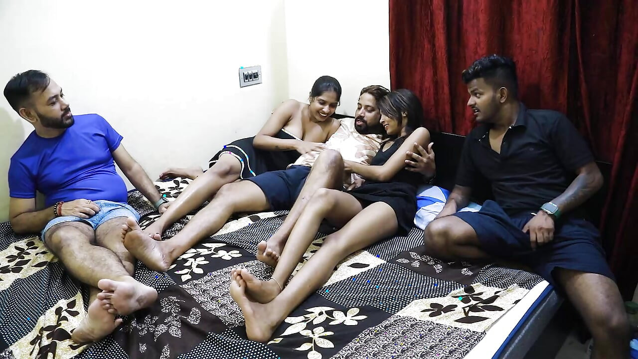 HADCORE FUCKING WITH FREINDS, GANBANG INDIAN DESI SEX WITH BEAUTIFUL GIRLS