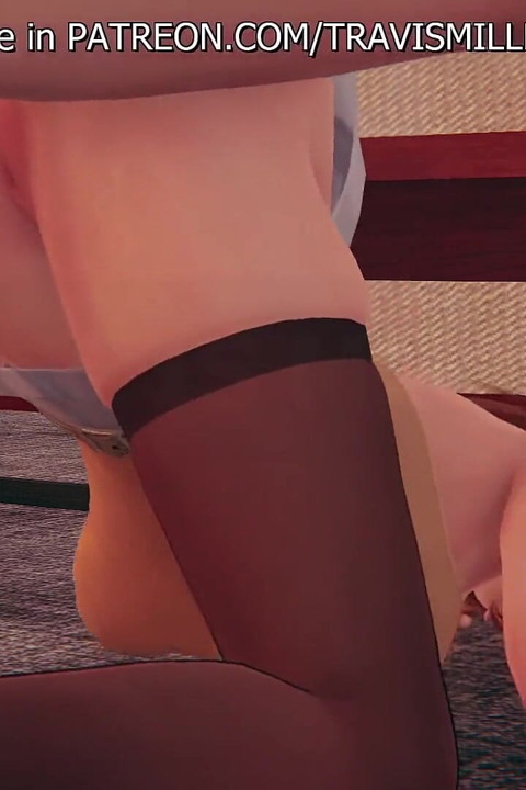 내 룸메이트는 커피 테이블에 갇혀. 물론 나는 그녀를 따먹어