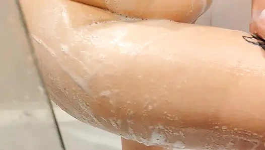 New video from Emma. Naked perfect natural tits Emma in shower.