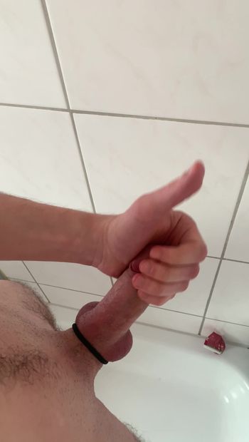 Cumshot in the shower