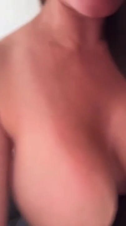 My stepsister with big tits is masturbating her pussy. | Clip 1