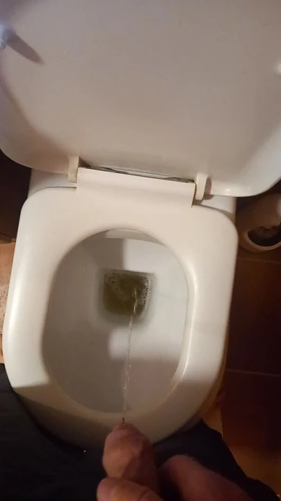Peeing in the toilet