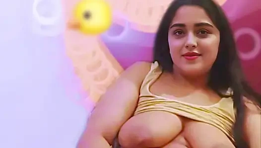 Hintli kız what'saupp görüntülü görüşmesi viral mms videosunda parmaklıyor ve göğüslerini gösteriyor