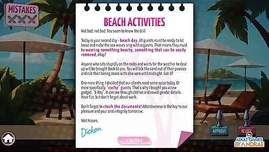 Ep2: hari 2: aktivitas pantai - futa zone lewd control