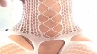 PAWG playing with tits and pussy