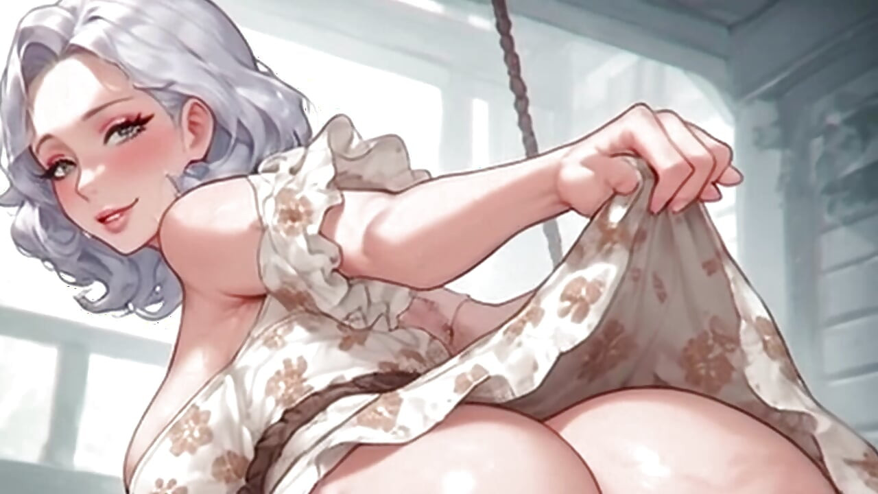 와이푸 미시 교사 POV - 해바라기 드레스 벤치 클로즈업 놀리고 섹스