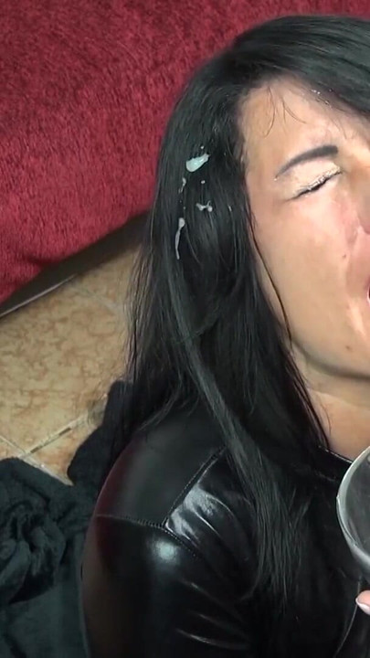 Powerful moment from "THE CUM INFERNO! THE ULTIMATE JERK-OFF PARTY WITH A MEGA CUM MASK!"
