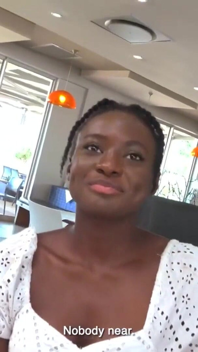 Cute Ebony Girlfriend Pussy Pounded By Big White Cock In a Public Park | Clip 1