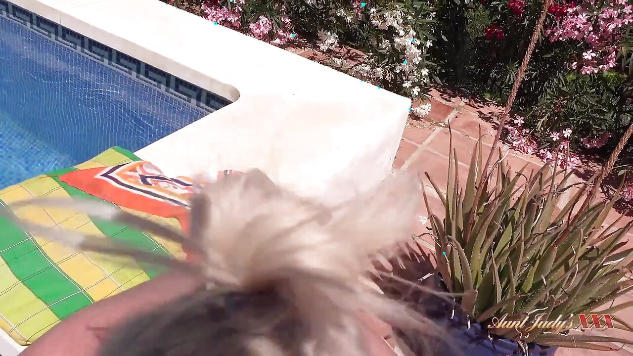 AuntJudysXXX - Meeting Hot Mature MILF Maggie Moon at the Pool
