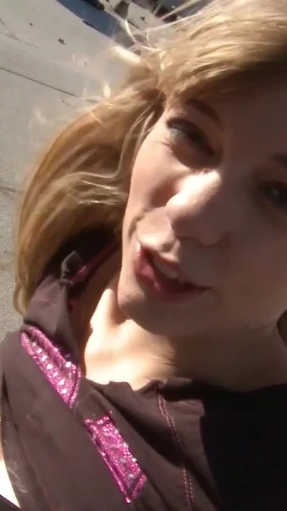 Emotional moment from "Tiny Teen Nicole Has Public Sex on Toilet with a Stranger with a Big Cock"